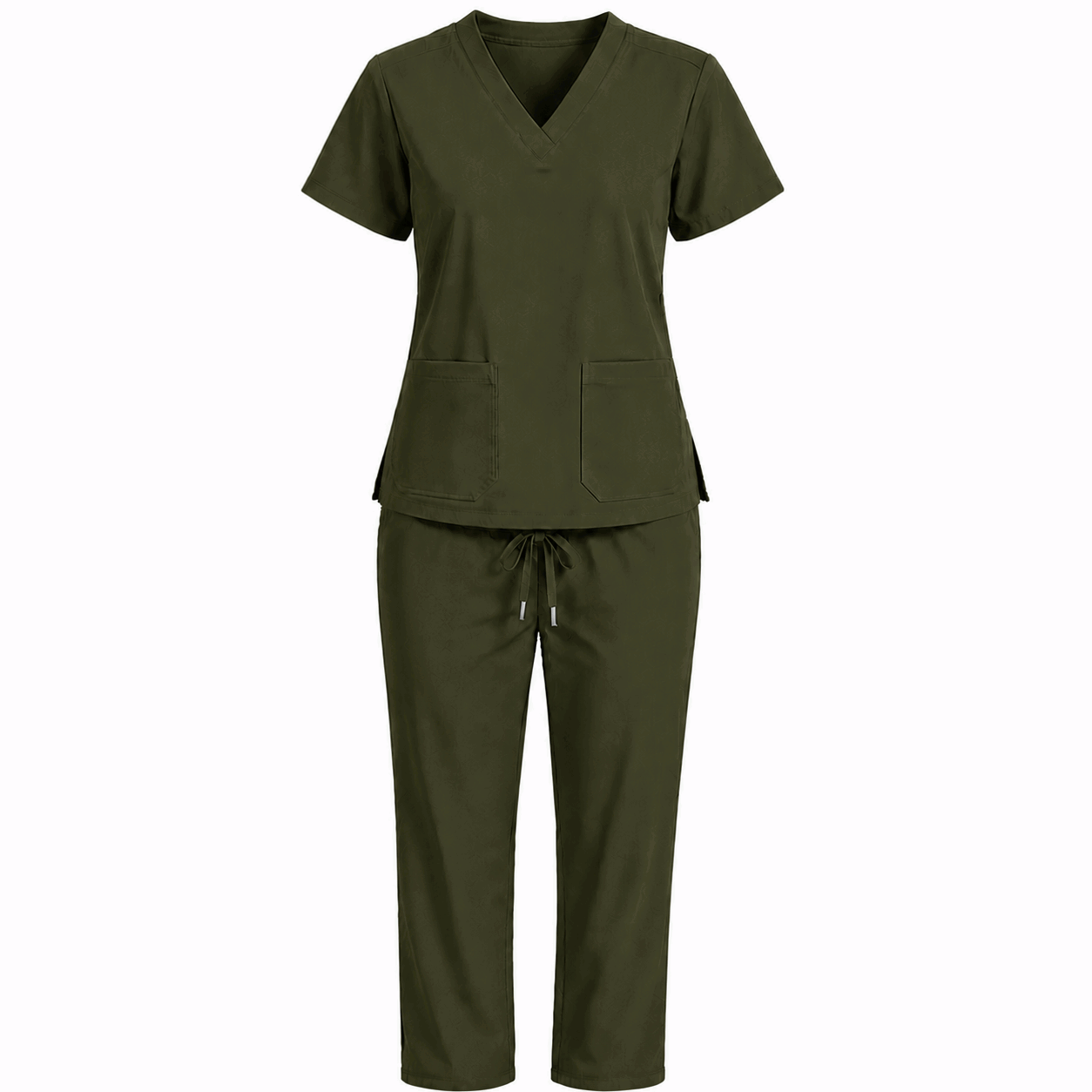 Olive Green Colour Scrub Suit 2 for UAE commercial textile supply