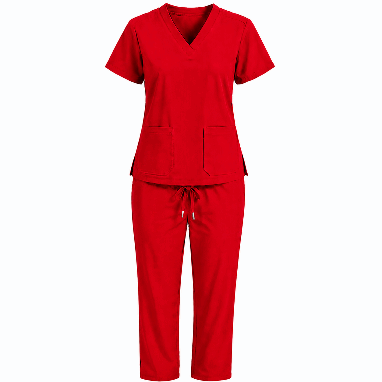 Red Colour Scrub Suit 1 for UAE commercial textile supply