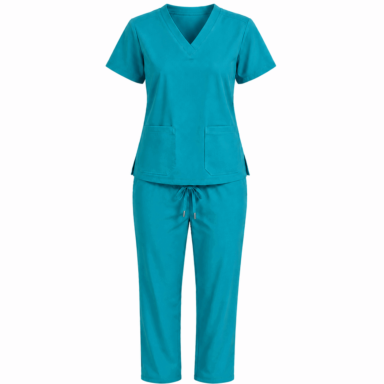 Turquoise Colour Scrub Suit for UAE commercial textile supply