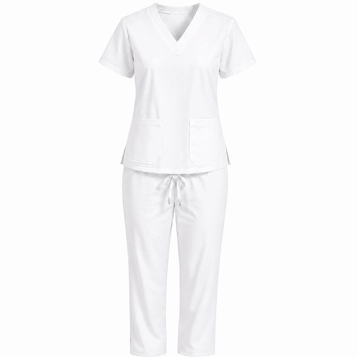 White Colour Scrub Suit for UAE commercial textile supply