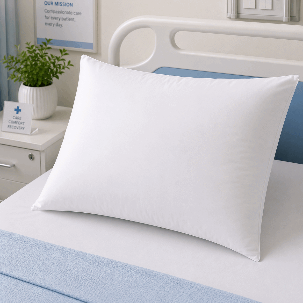 White Hospital Bed Pillow for UAE commercial textile supply