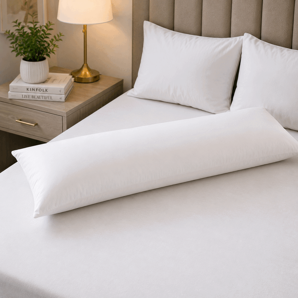 White Long Body Pillow for UAE commercial textile supply