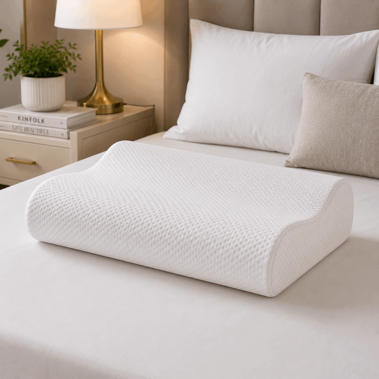 White Orthopedic Support Pillow for UAE commercial textile supply