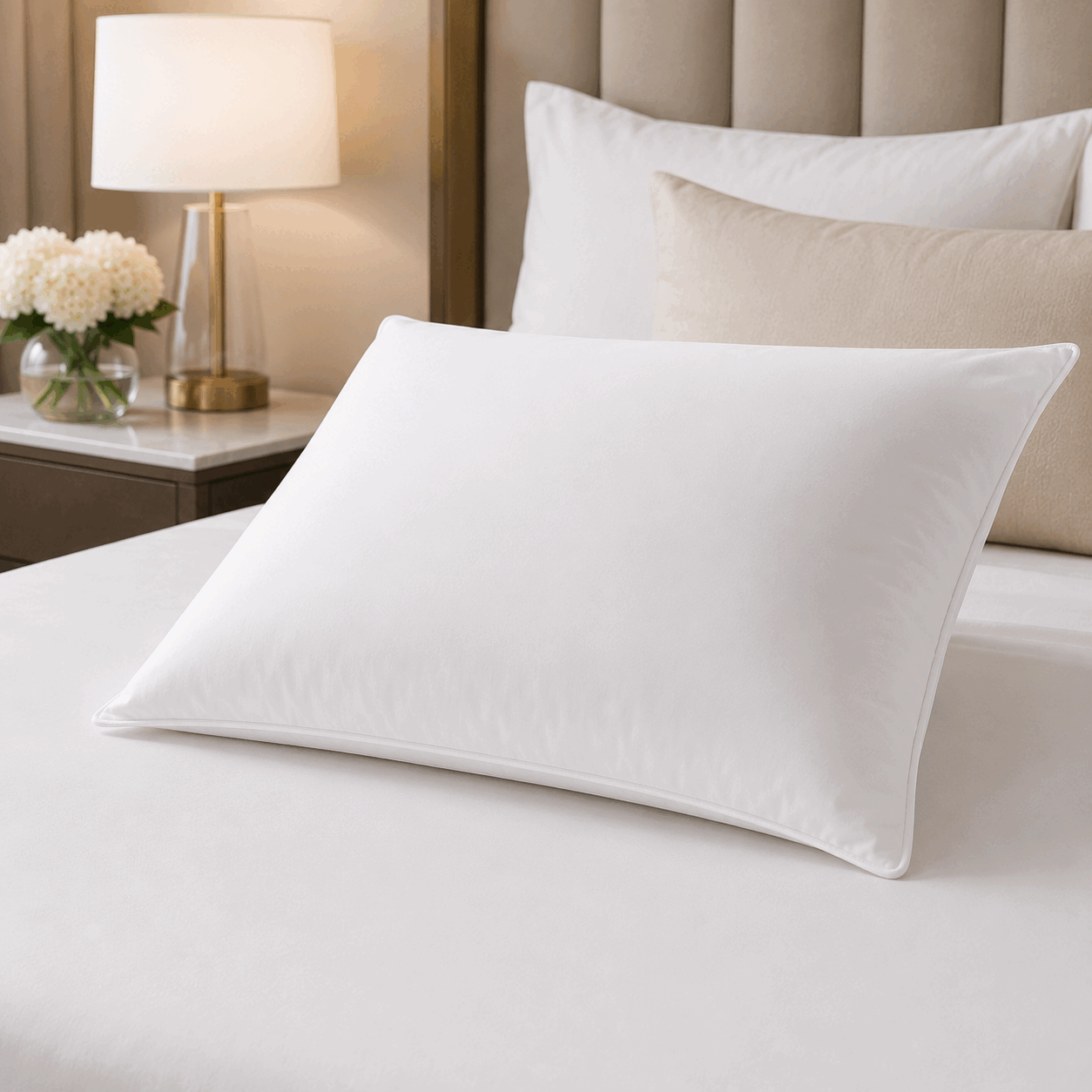 White Soft Hotel Pillow for UAE commercial textile supply