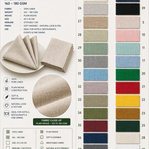 Beige Table Cloth Colour Options