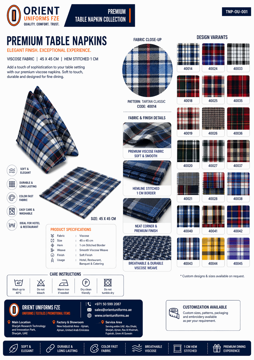 Navy Blue Checkered Table Cloth