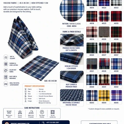 Navy Blue Plaid Table Cloth