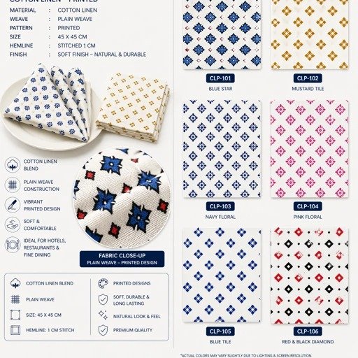 Printed Table Cloth Pattern Options
