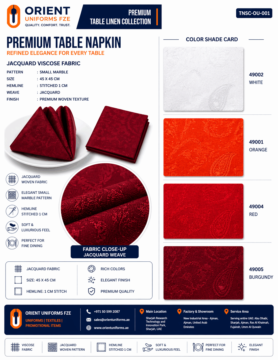 Red Colour Table Cloth Collection